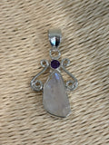 Moonstone and Amethyst Pendant
