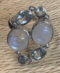 Moonstone and Turquoise Silver Ring