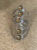 6 Stone Citrine Silver Ring