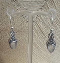 Moonstone Filagree Silver Earrings