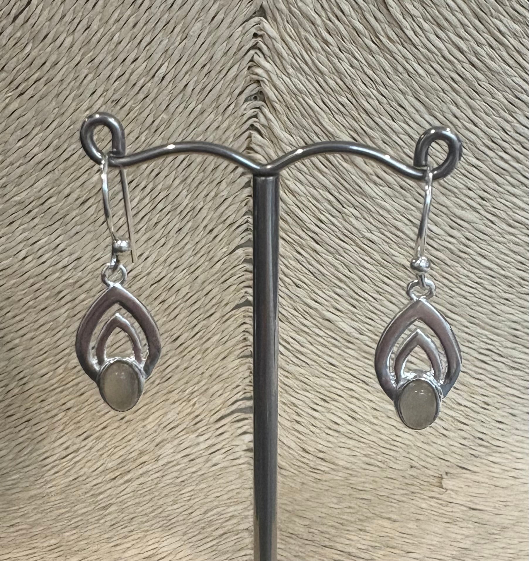Moonstone Silver Earrings