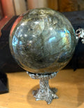 Labradorite Sphere on Tree Base