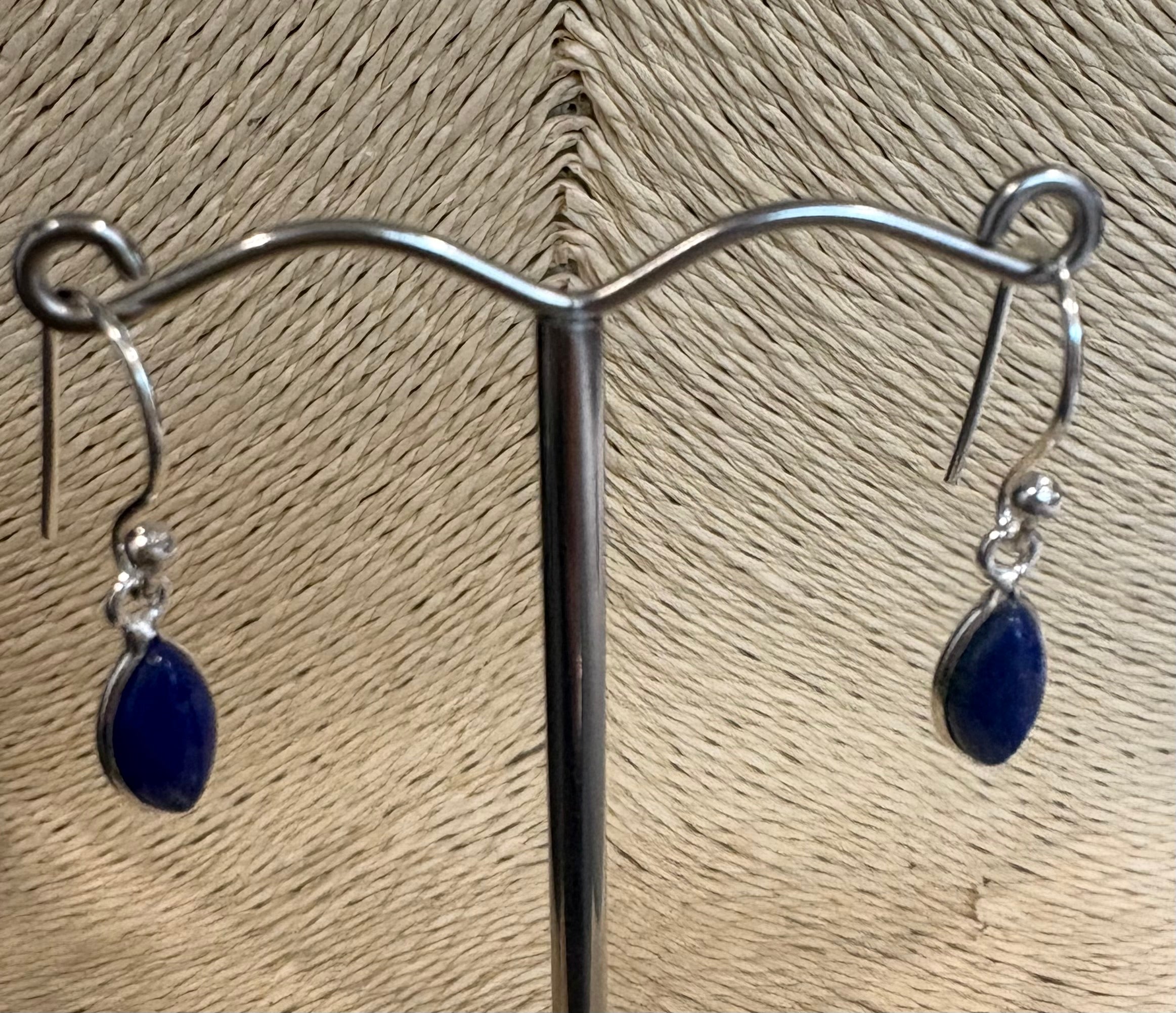 Lapis Lazuli Silver Earrings
