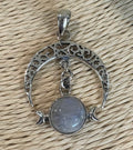 Moonstone Moon Pendant