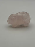 Rose Quartz Pig Carving