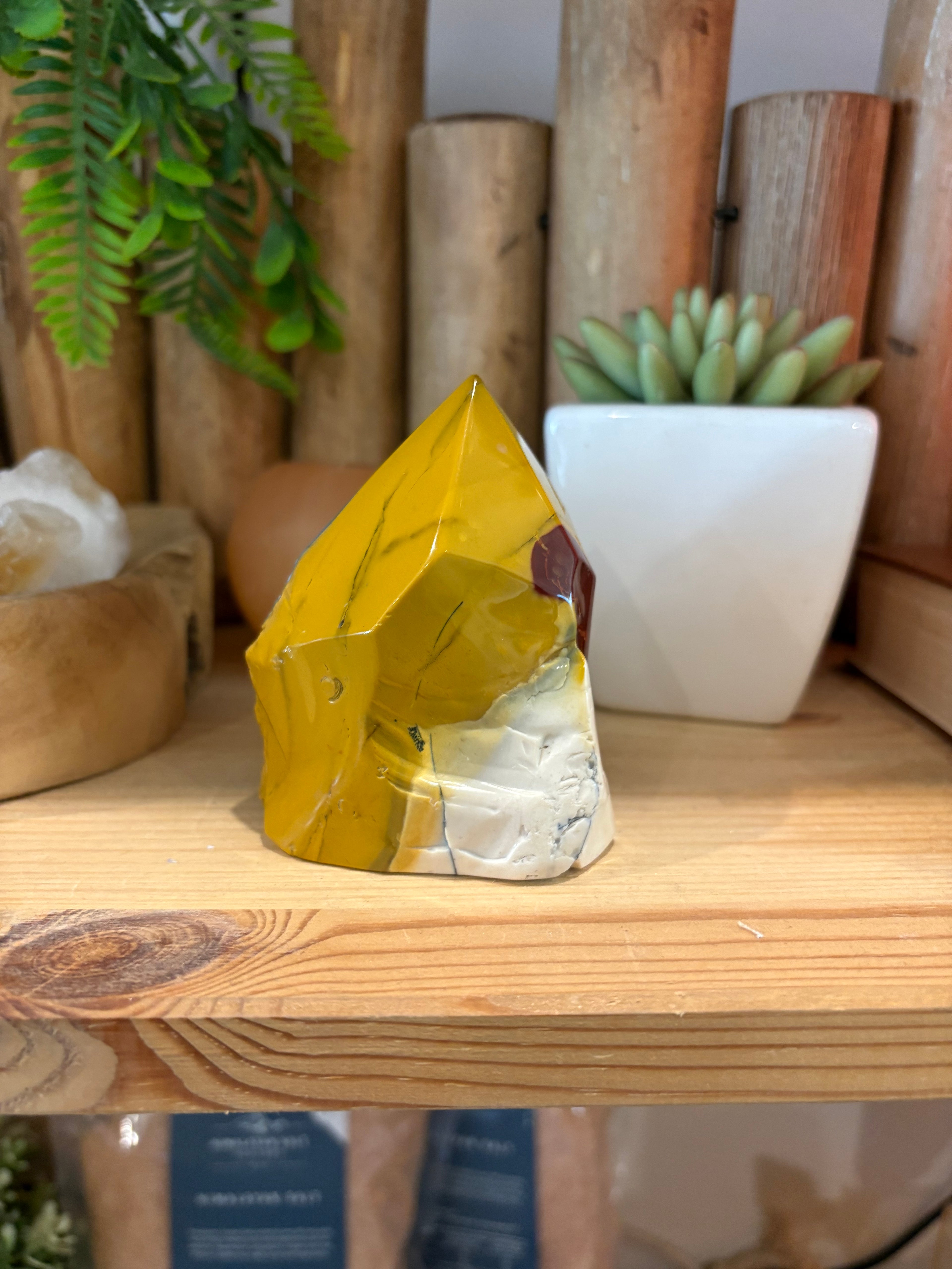 Mookaite Polished Point Cut Base
