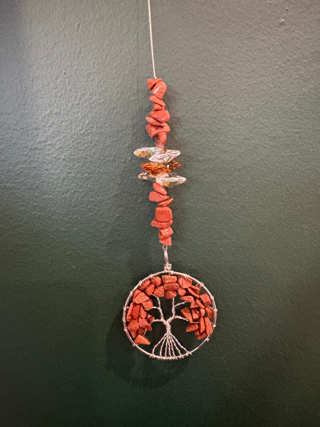 Small Silver Tree of Life Crystal Sun Catcher
