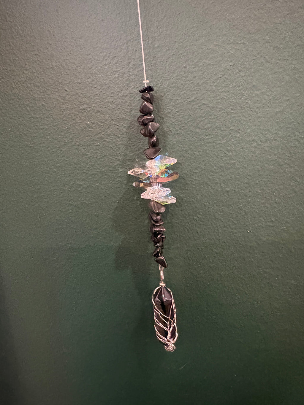 Sun Catcher Tree Of Life Wrapped Terminated Crystal