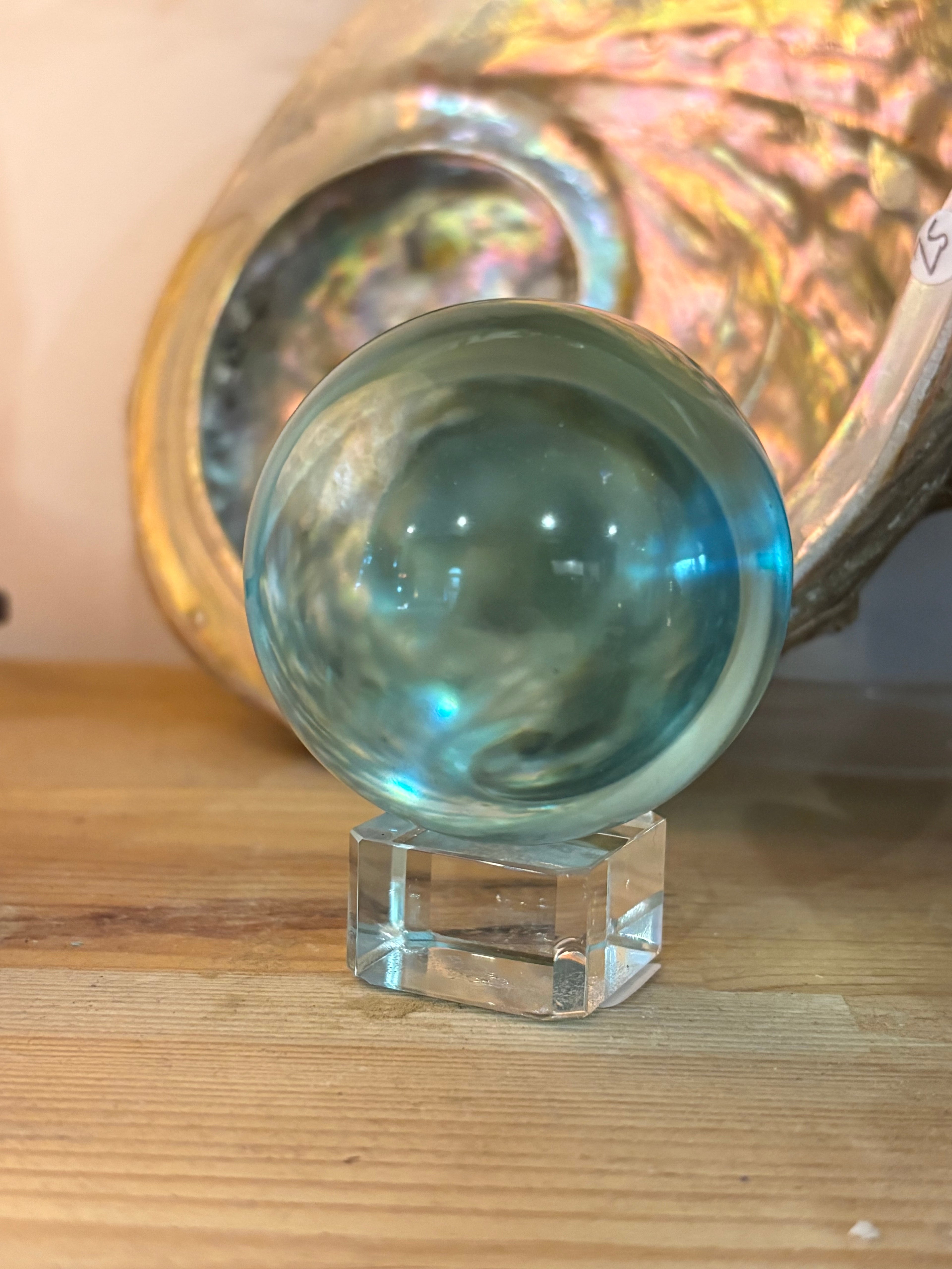 Aqua Obsidian Sphere