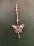 Large Silver Butterfly Sun Catcher