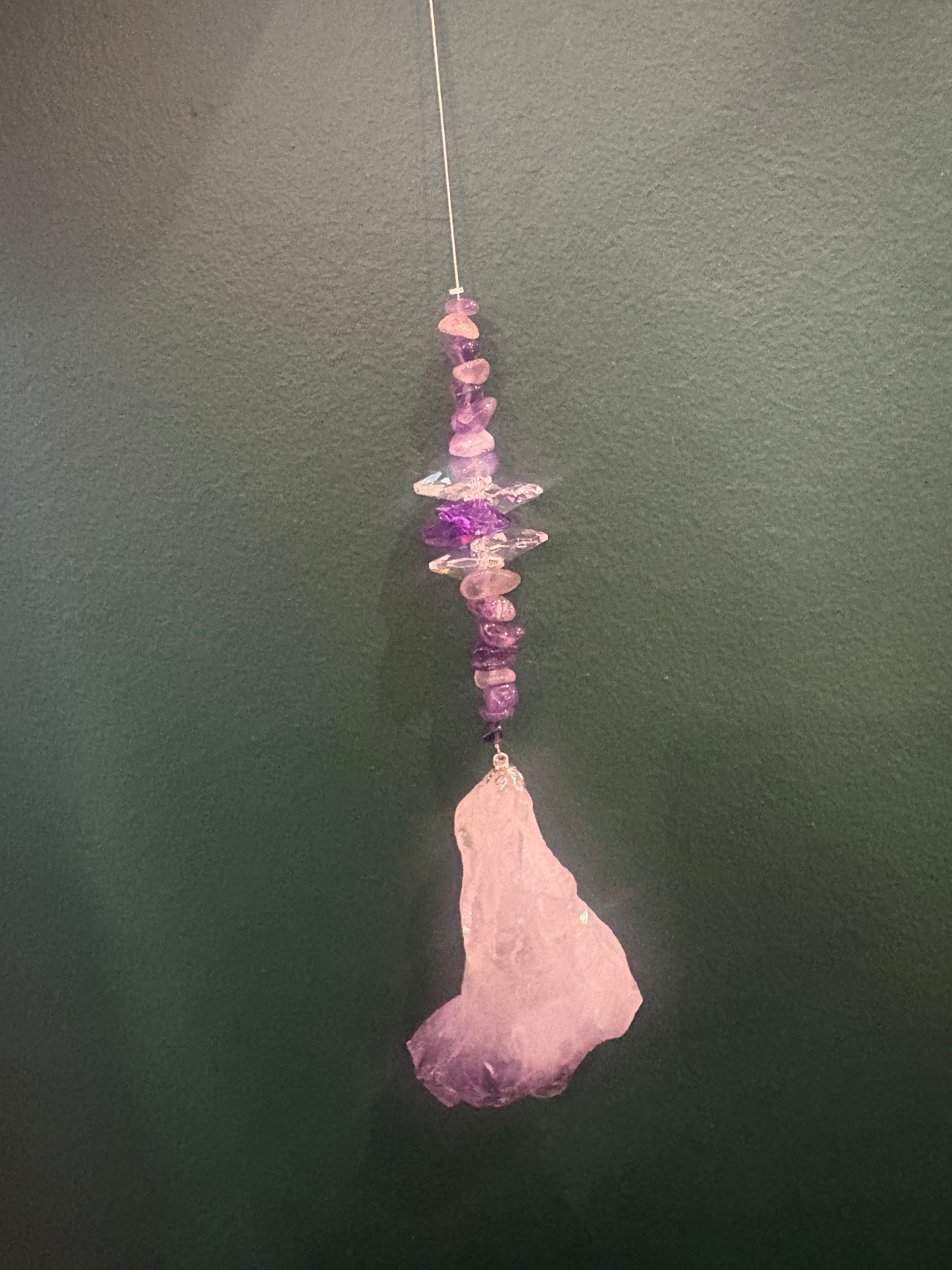 Large Raw Crystal Sun Catcher