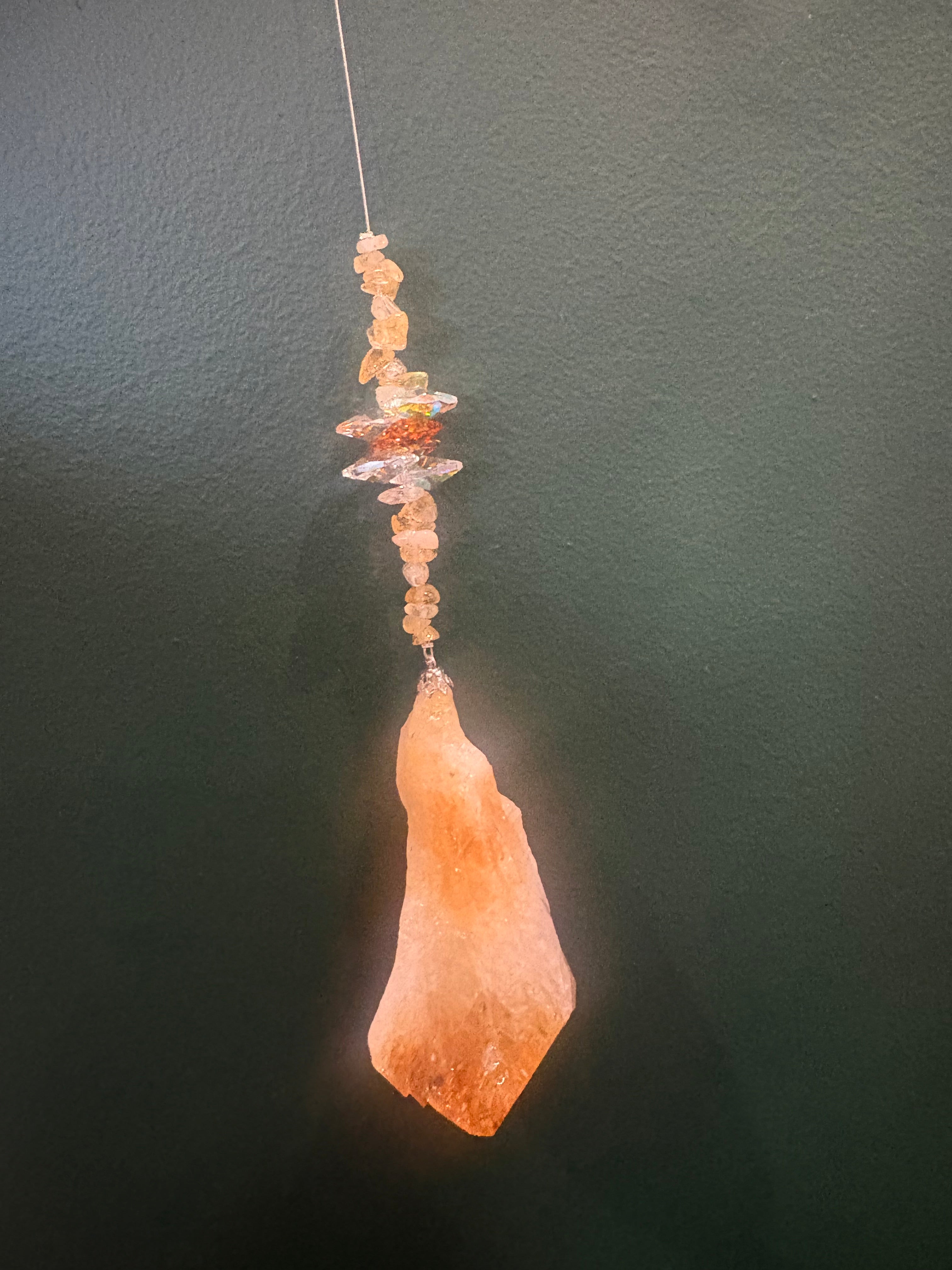 Large Raw Crystal Sun Catcher