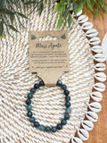 Moss Agate Crystal Bead Bracelet Medium