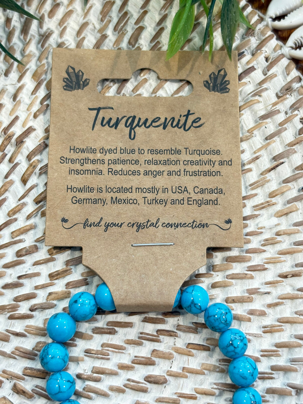 Turquenite Crystal Bead Bracelet Medium