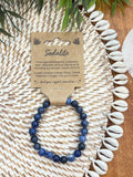 Sodalite Crystal Bead Bracelet Medium
