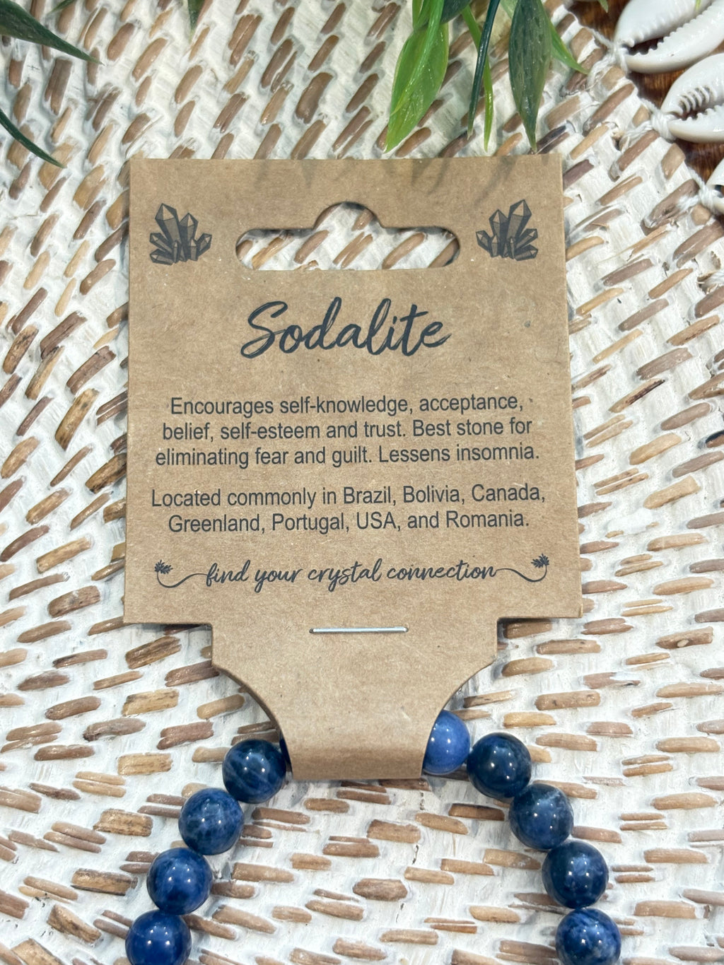 Sodalite Crystal Bead Bracelet Medium