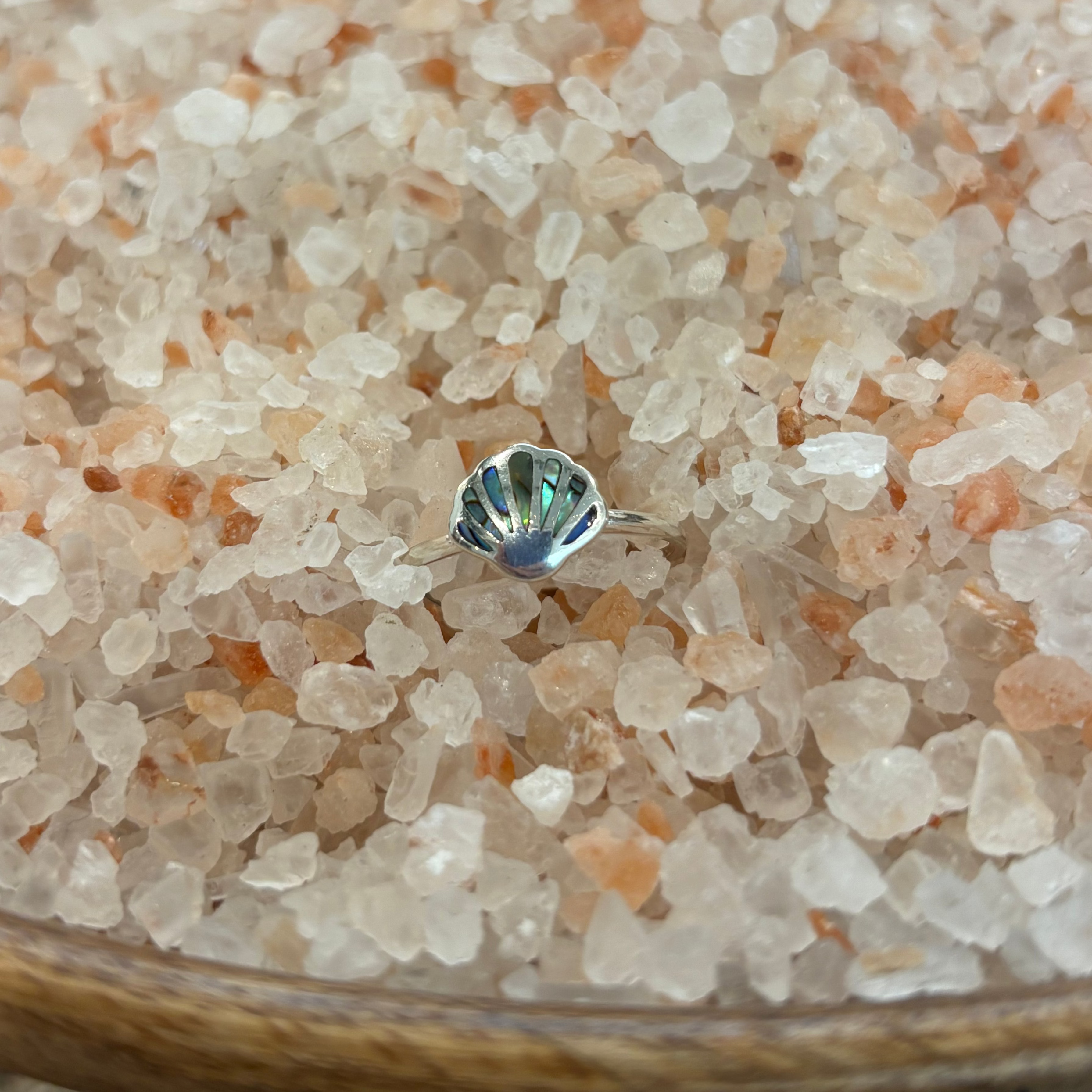 Opal Shell Sterling Silver Ring