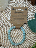 Amazonite Crystal Bead Bracelet