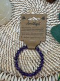Amethyst Crystal Bead Bracelet Large