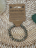 Dalmation Jasper Crystal Bead Bracelet