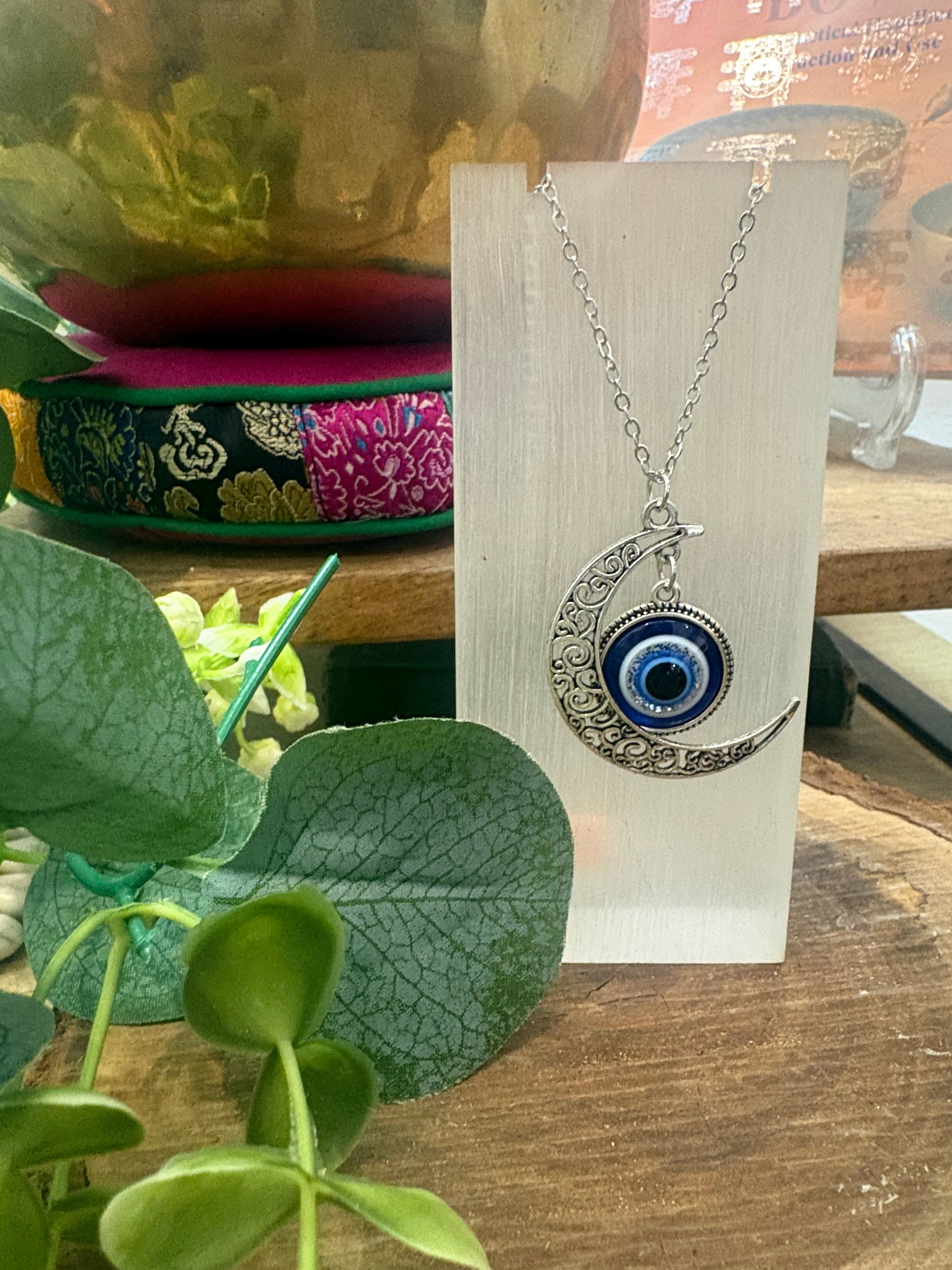 Evil Eye Moon Necklace