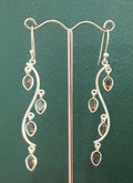 Smokey Quartz Silver Earrings