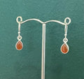 Carnelian Silver Earrings