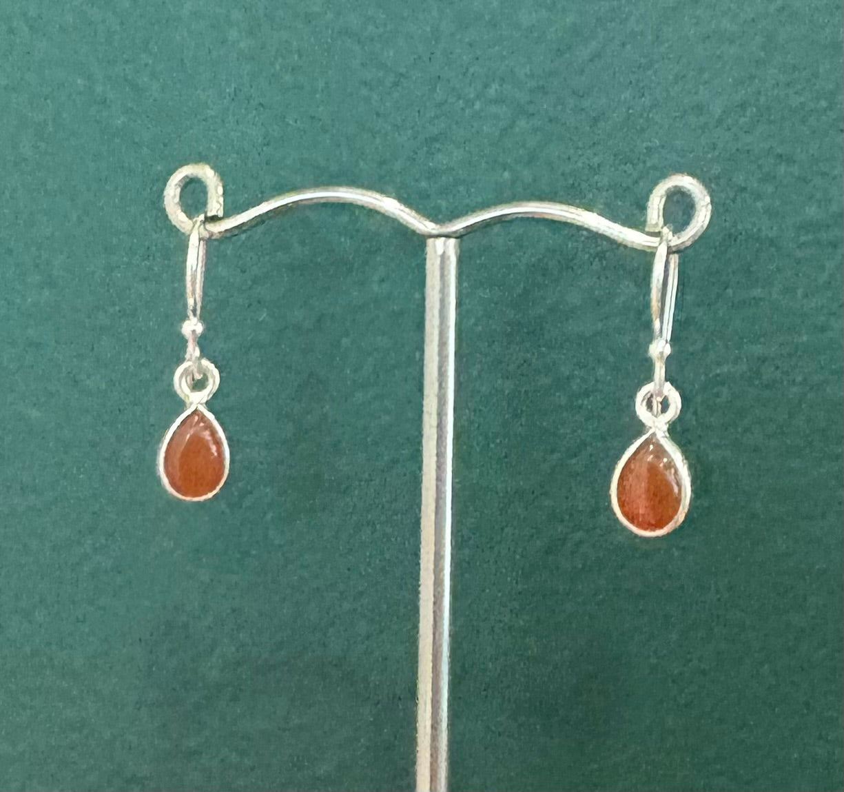 Carnelian Silver Earrings