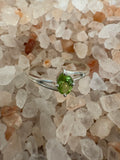Peridot Marquise Silver Ring