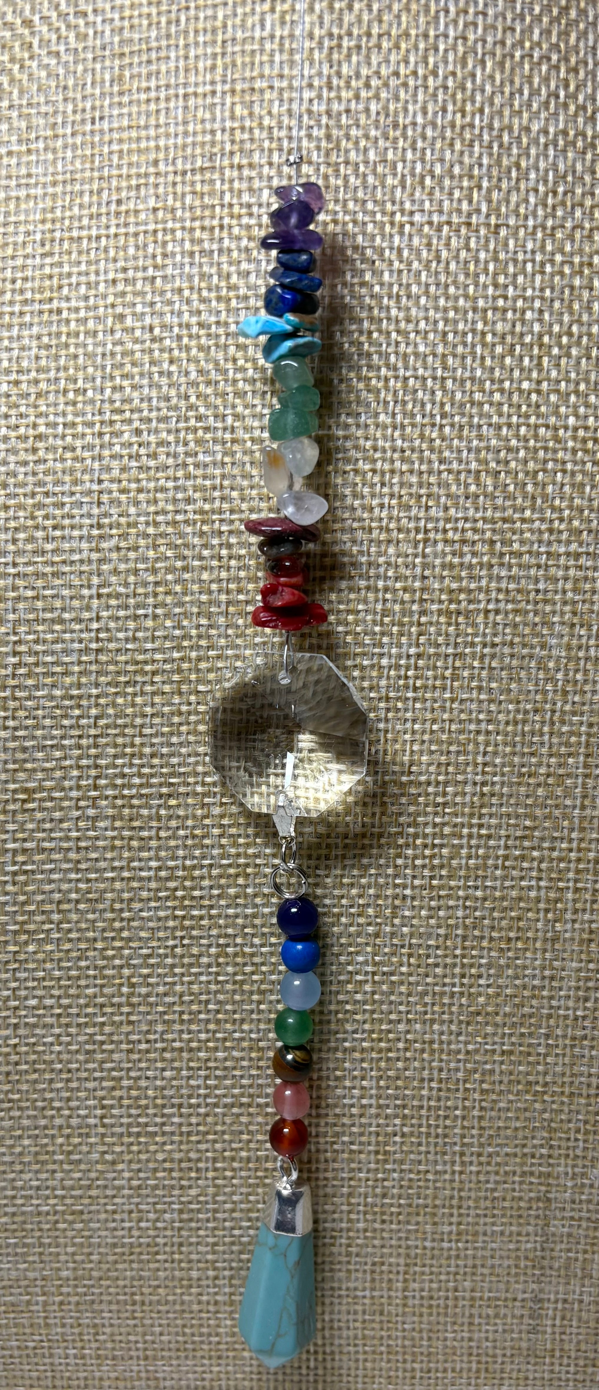 Terminated Point with Round Crystal Bead Sun Catcher