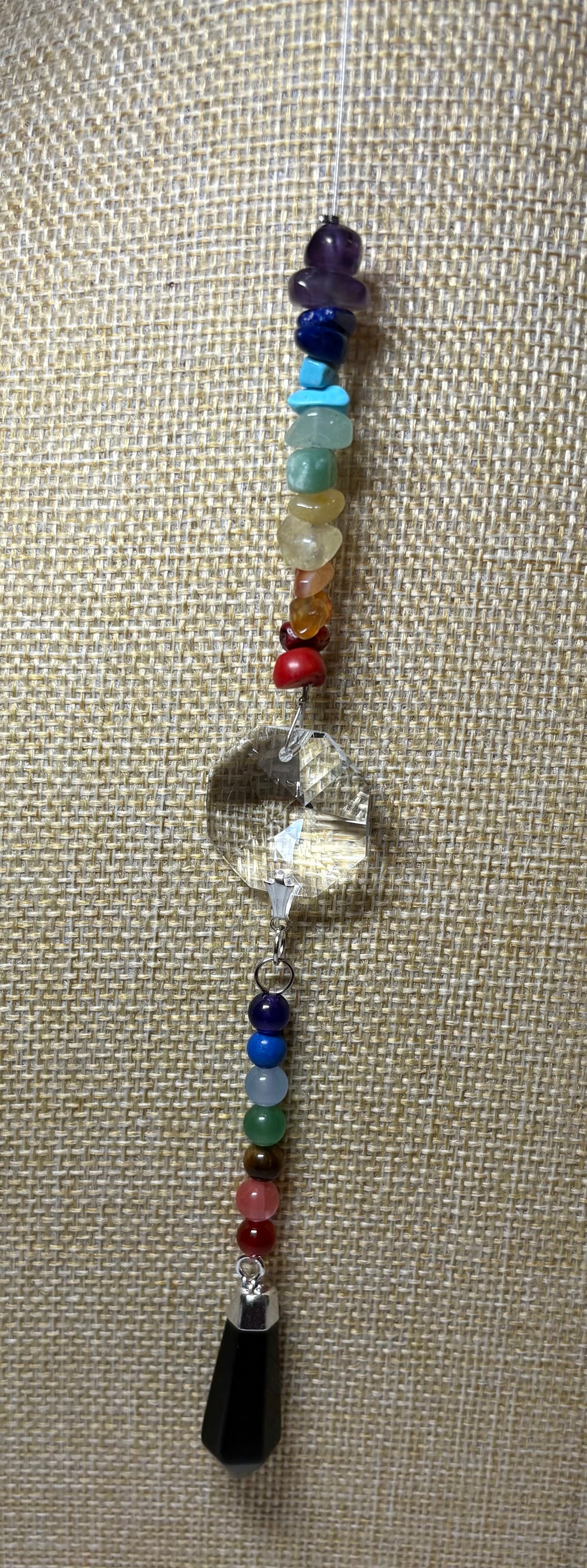 Terminated Point with Round Crystal Bead Sun Catcher