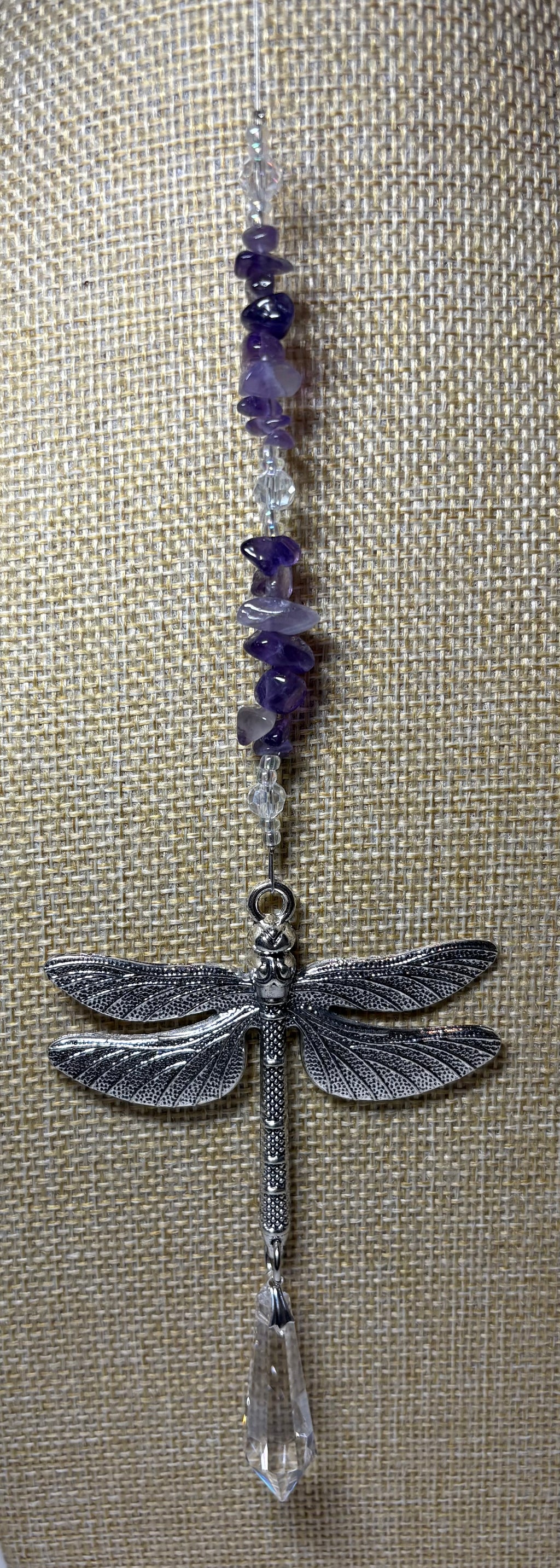 Silver Dragonfly Sun Catcher