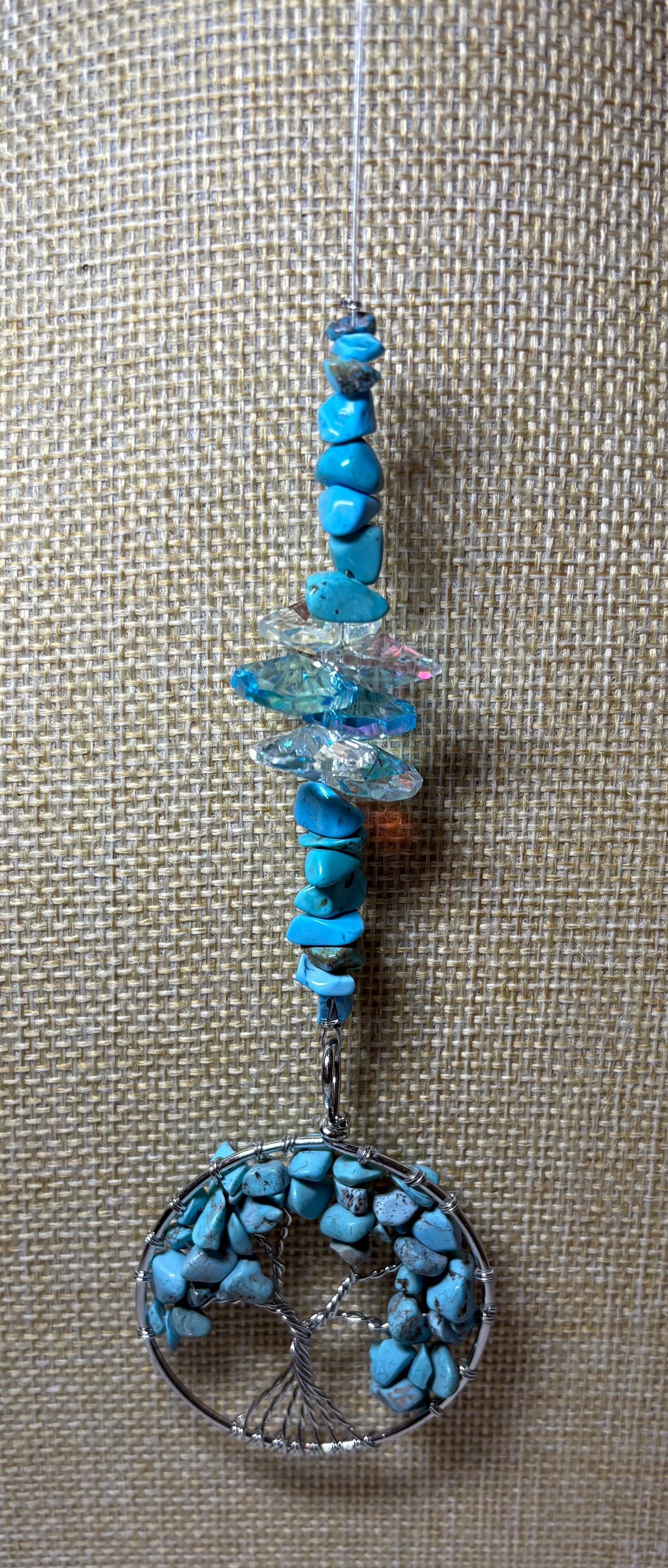 Small Silver Tree of Life Crystal Sun Catcher