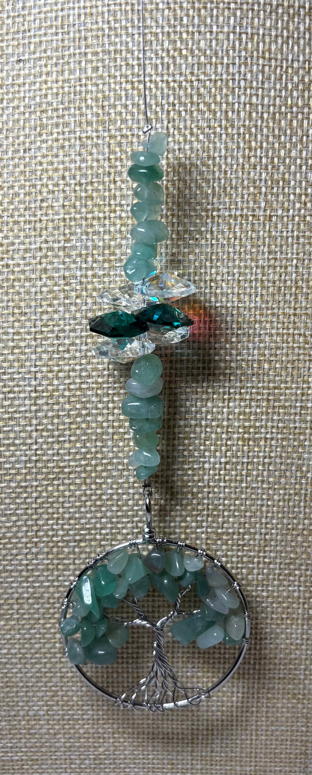 Small Silver Tree of Life Crystal Sun Catcher