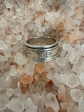 Silver Cross Spinner Ring
