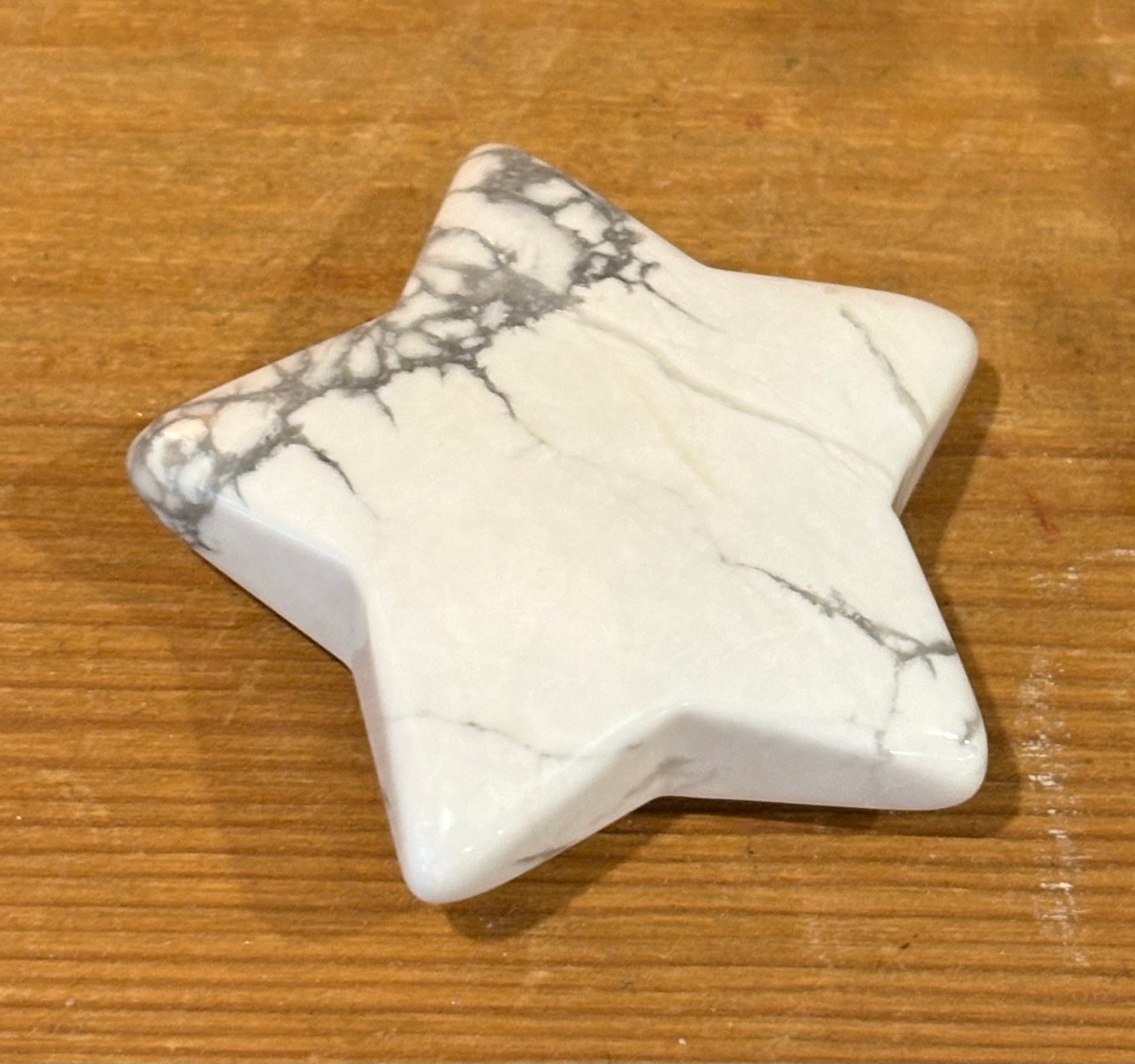 White Howlite Star