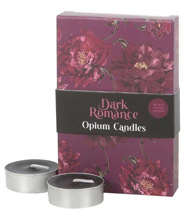 Dark Romance Opium Scented Black Tealights