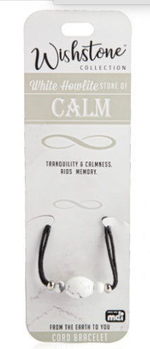 Wishstone White Howlite Cord bracelet