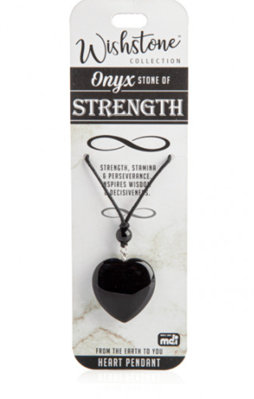 Wishstone Onyx Heart Pendant