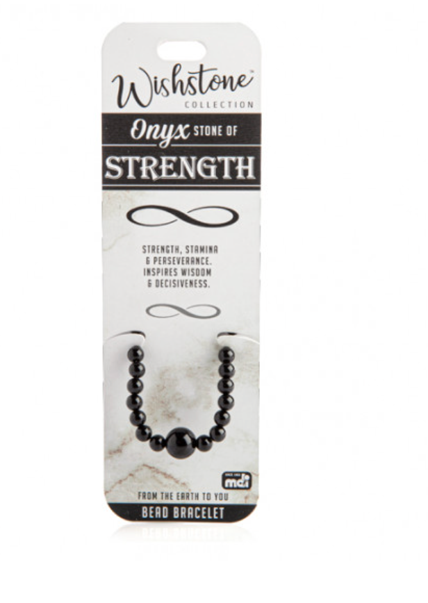 Wishstone Onyx Bead Bracelet