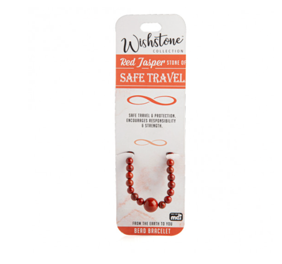 Wishstone Red Jasper Bead Bracelet