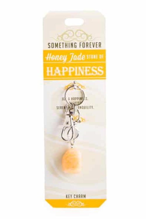 Wishstone Honey Jade Key Charm Stone