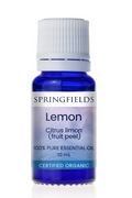 Springfields Essential Oil Lemon Certified Organic 11ml