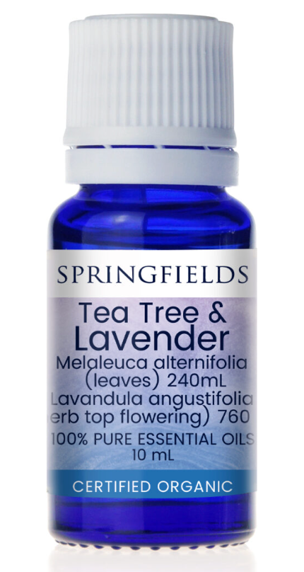 Springfields Essential Oil tea Tree Lavender 11ml Certified Organic