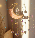 Pink Rose Quartz Moon Sun Catcher