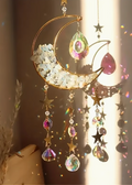 White Opalite Moon Suncatcher