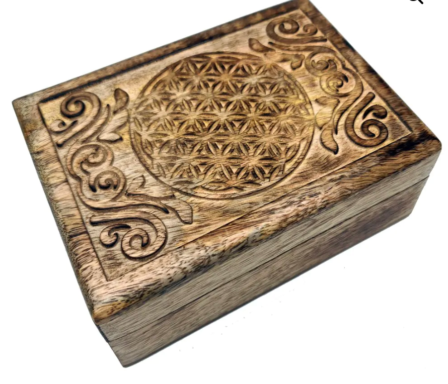 Jewellery Box – Carved Flower of Life