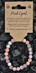 Pink Opal Crystal Bead Bracelet Medium