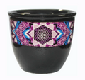 Small SMUDGE BOWL - Flower Of Life Black Print