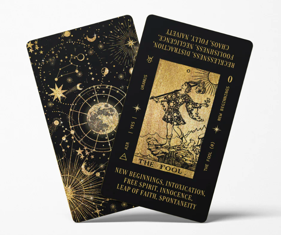 Solis Divinity Black and Gold Tarot Cards